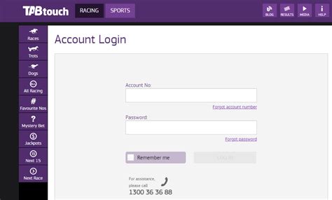 tabonline account login mobile|TABtouch .